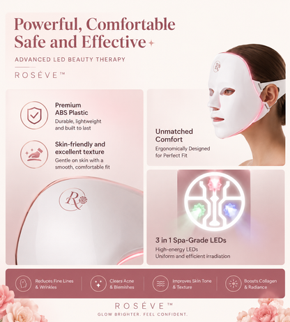 Roséve™ Age-Defying LED Mask – Clearer, Firmer Skin in Minutes