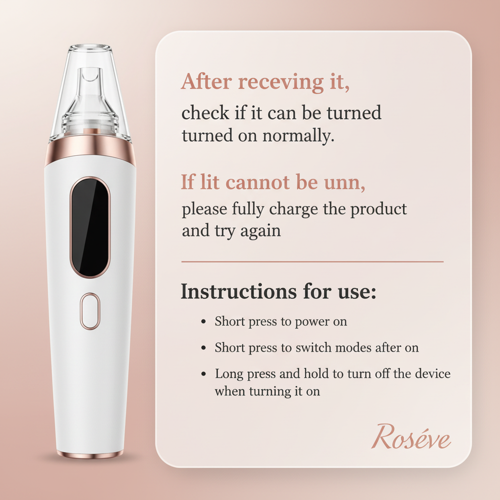 Instructions – Roséve Pore Vacuum