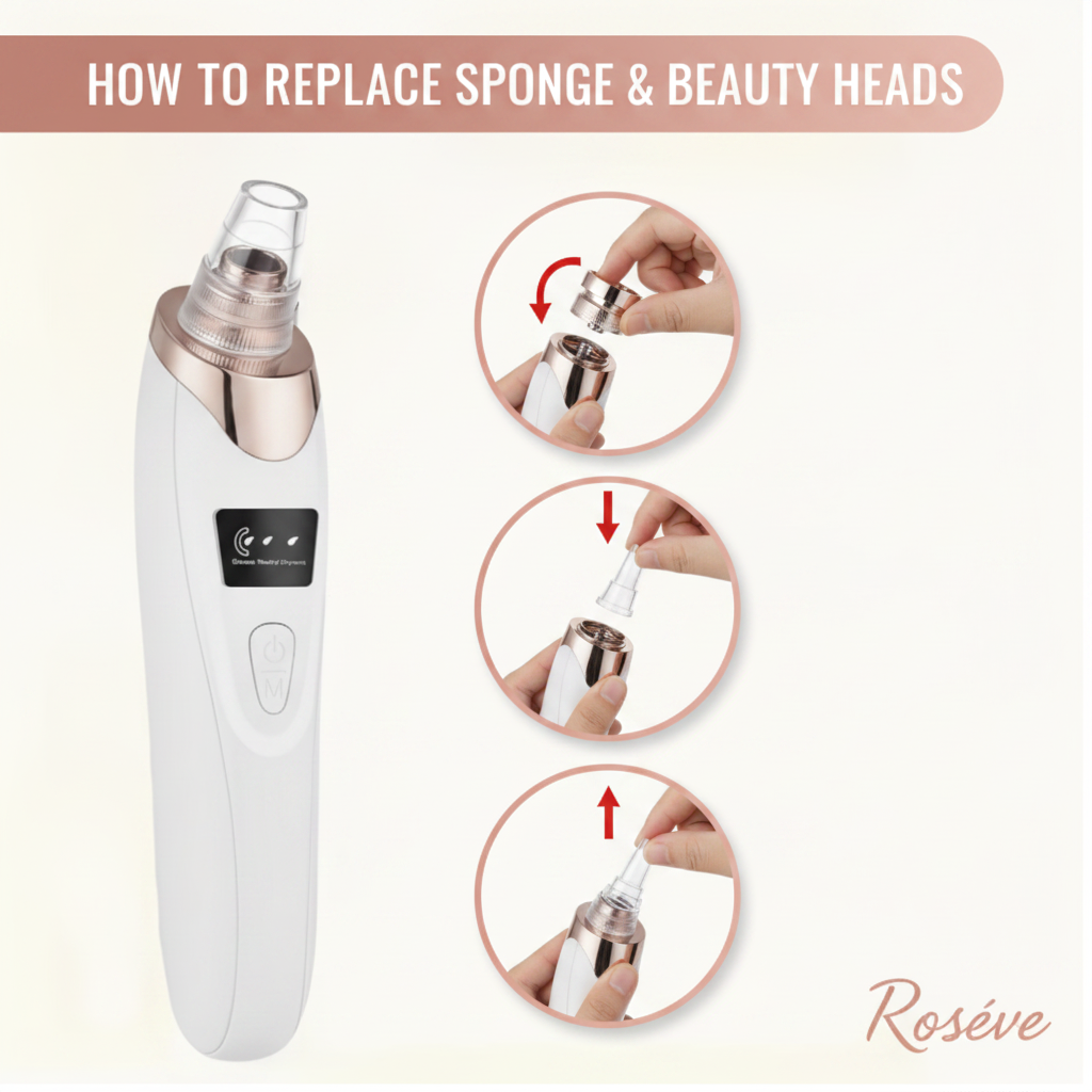 Replace Heads – Roséve Pore Vacuum