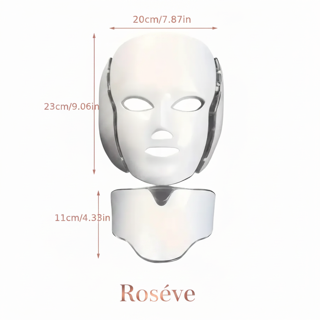 Roséve LED Mask Dimensions