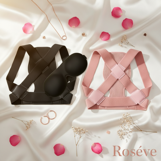 Roséve Posture Corrector & Sleep Mask Bundle — Premium
