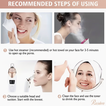 Steps of Using – Roséve Pore Vacuum